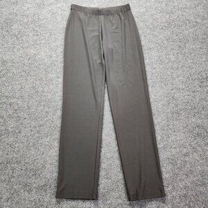 Clara Sun Woo Pants Women Small Gray Slinky Knit Stretch Pull On Travel